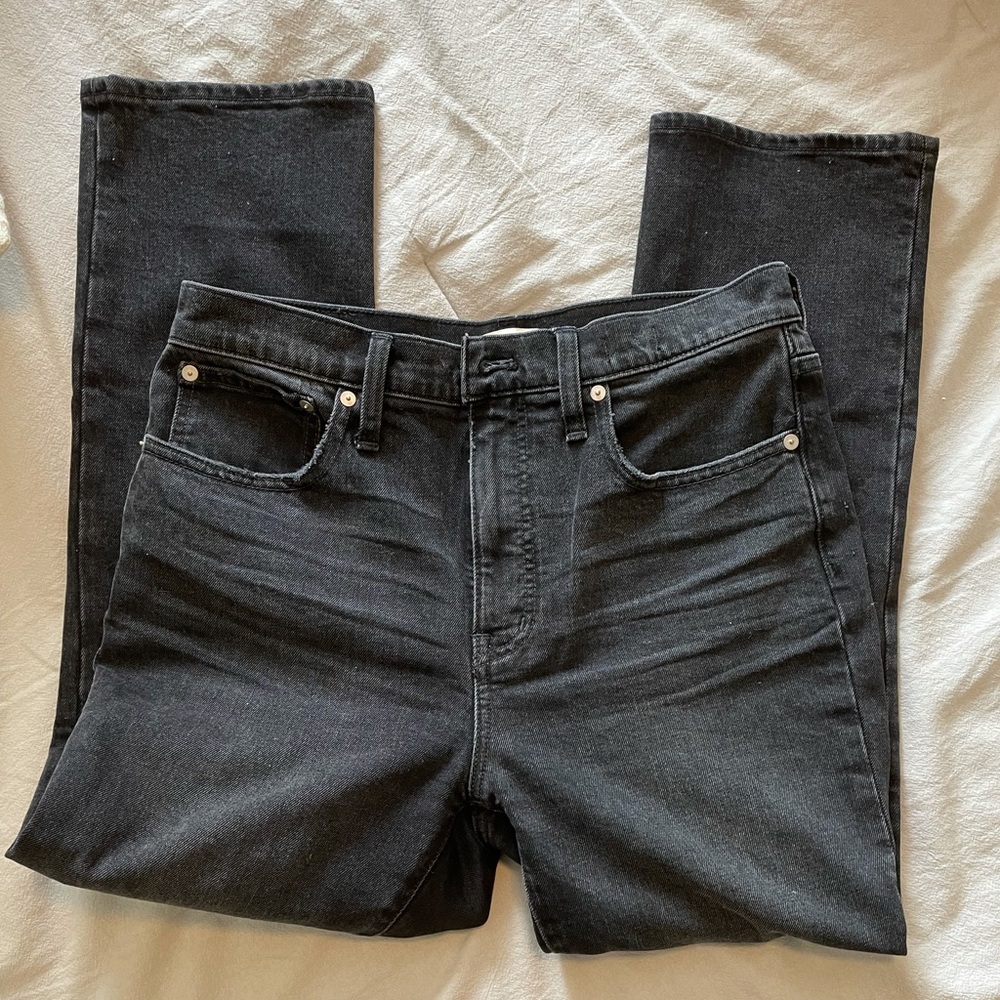 Madewell Slim Demi Boot Jean Black